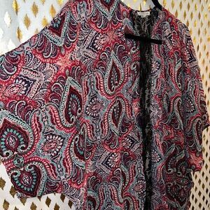 Charlotte Russe shawl Kimono Style Long Shrug Top size L